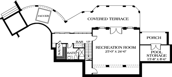 Traditional Lower Level of Plan 85649