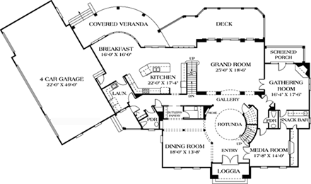 House Plan 85649 First Level Plan