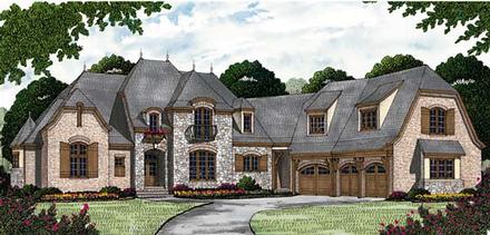 French Country Elevation of Plan 85650