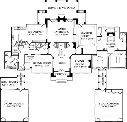 House Plan 85652 First Level Plan