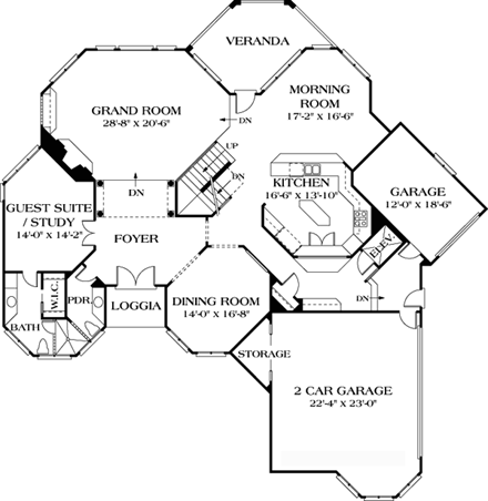 House Plan 85653 First Level Plan