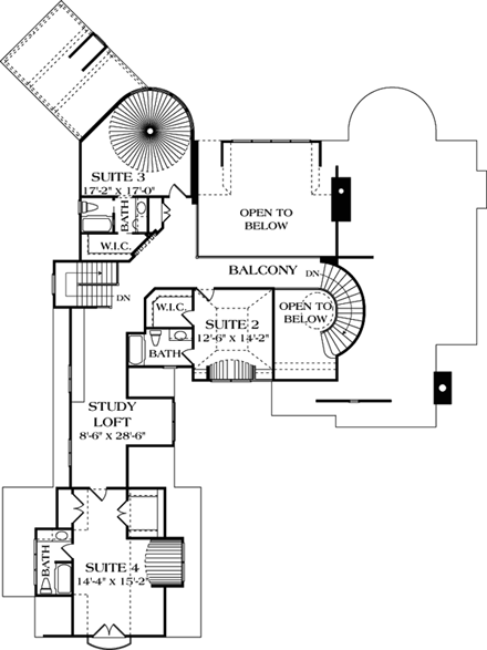 House Plan 85654 Second Level Plan