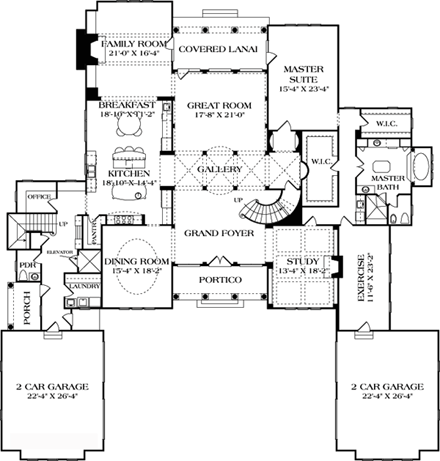 House Plan 85658 First Level Plan