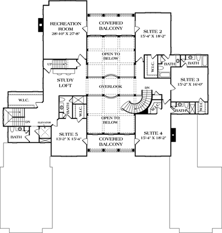 House Plan 85658 Second Level Plan