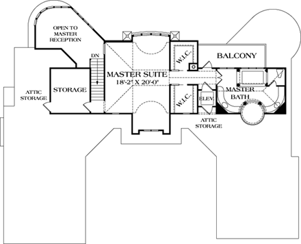 House Plan 85659 Third Level Plan