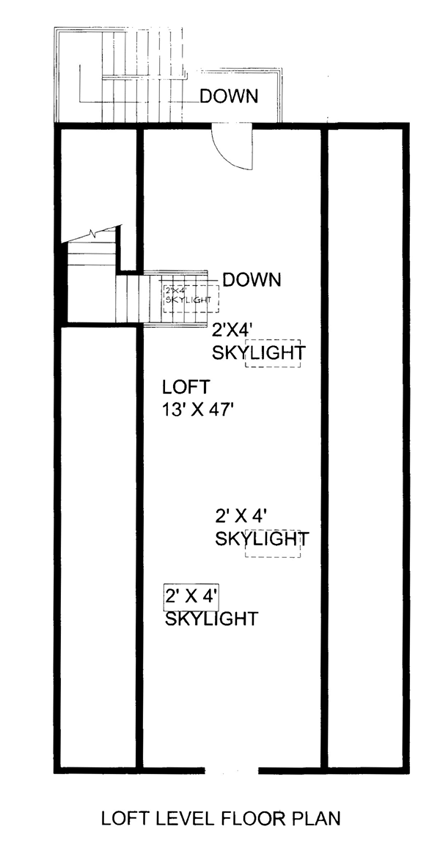 Garage Plan 85801 - 2 Car Garage Second Level Plan