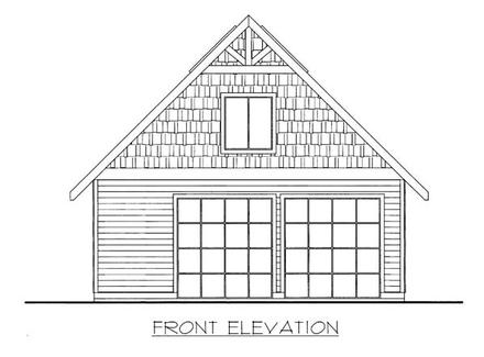 Garage Plan 85801 - 2 Car Garage Elevation