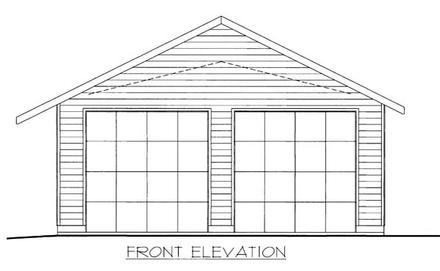 Garage Plan 85803 - 2 Car Garage Elevation