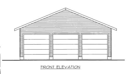 Garage Plan 85804 - 3 Car Garage Elevation