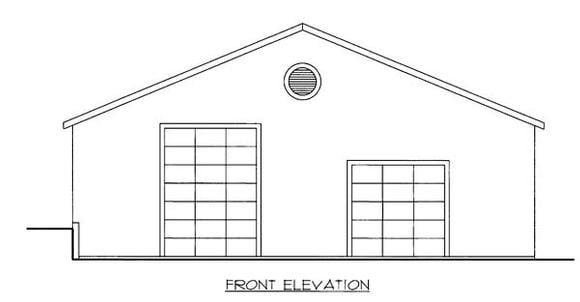 Garage Plan 85806 - 3 Car Garage Elevation