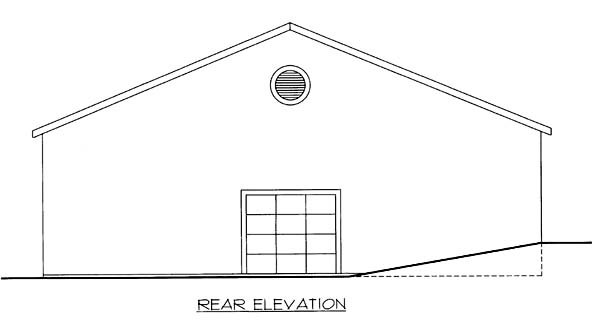  Rear Elevation of Plan 85806