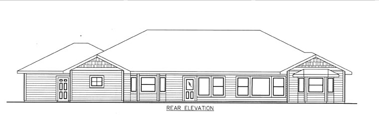  Rear Elevation of Plan 85816