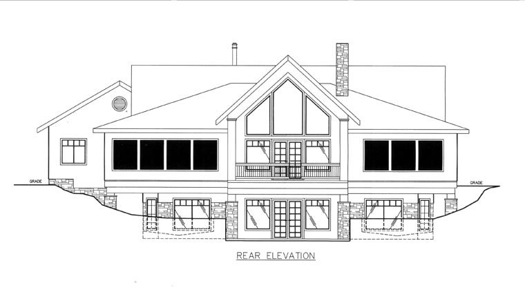  Rear Elevation of Plan 85820