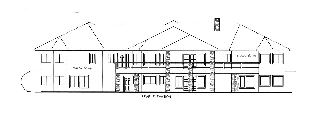  Rear Elevation of Plan 85821