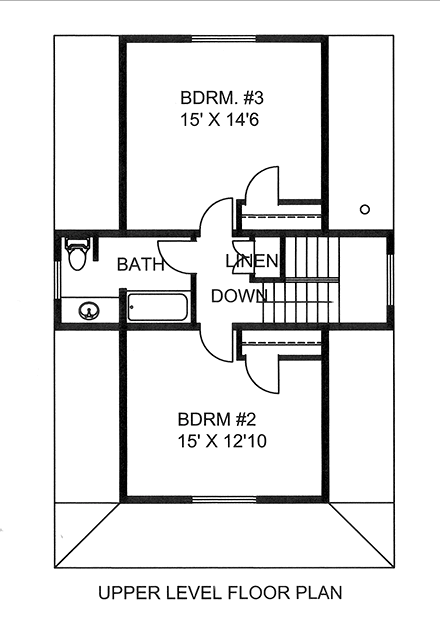 House Plan 85833 Second Level Plan