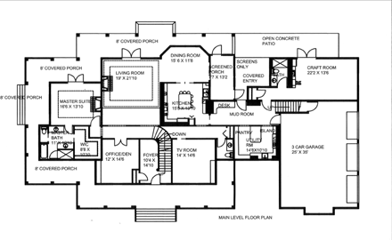 House Plan 85839 First Level Plan