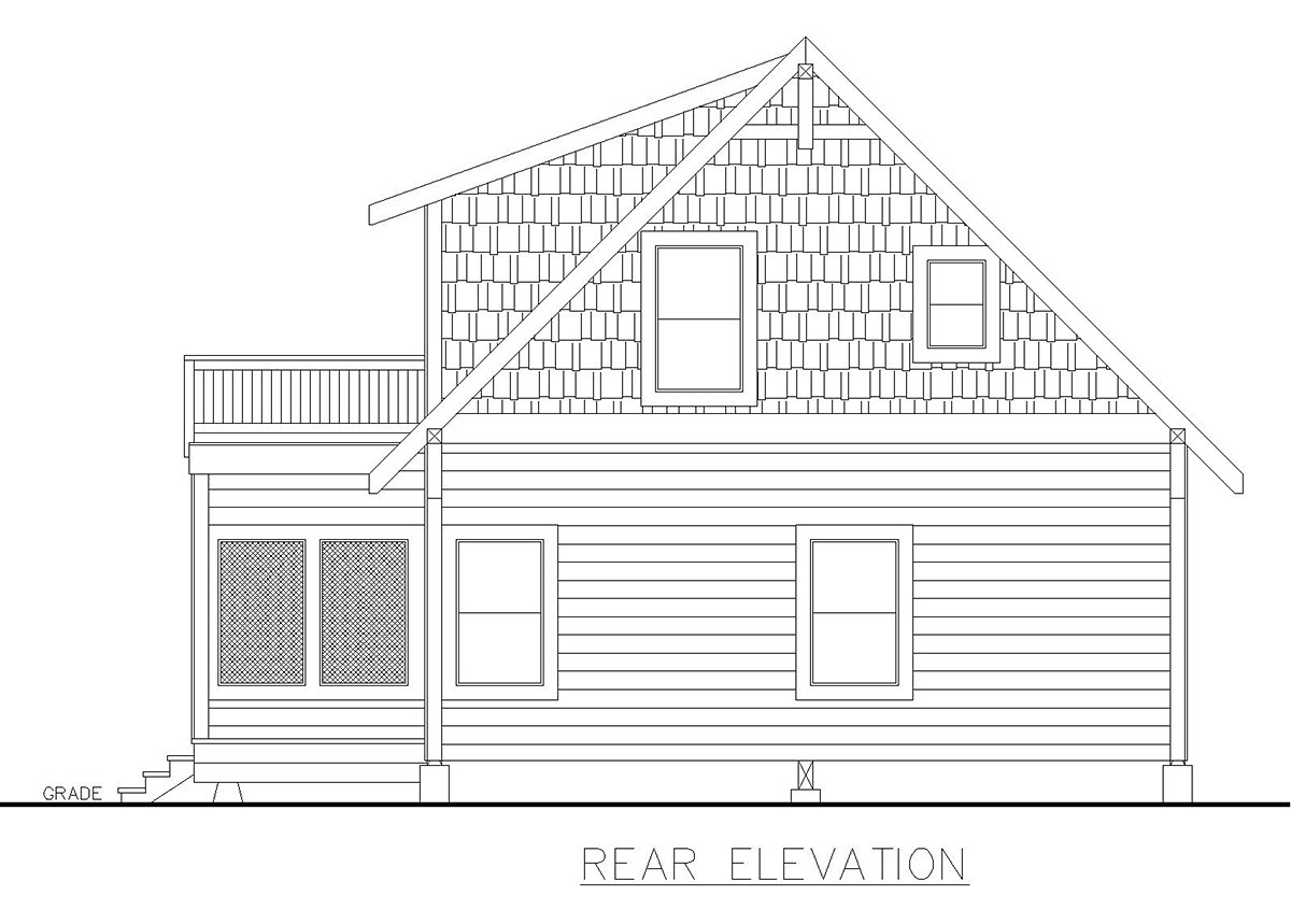  Rear Elevation of Plan 85842