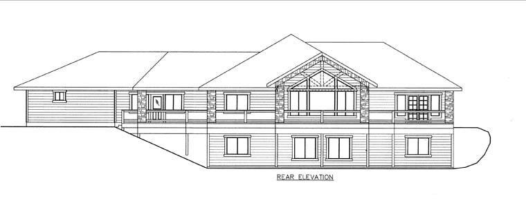  Rear Elevation of Plan 85843