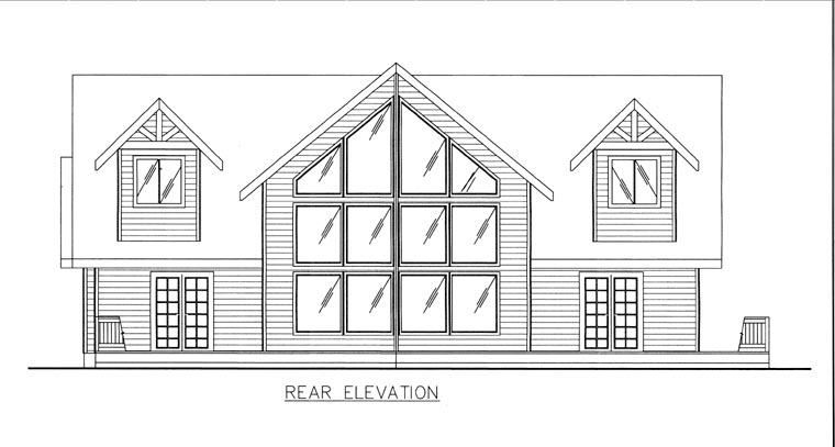  Rear Elevation of Plan 85846