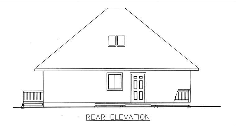  Rear Elevation of Plan 85855