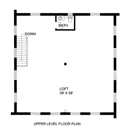 Garage Plan 85876 - 2 Car Garage Second Level Plan