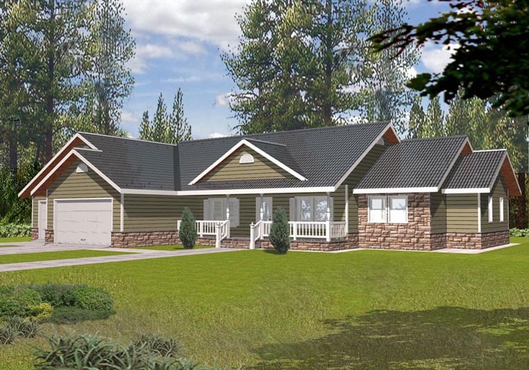 Plan 85878 | Country Style with 3 Bed, 4 Bath, 3 Car Garage