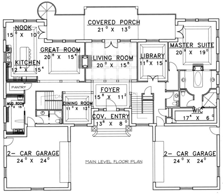 House Plan 85880 First Level Plan