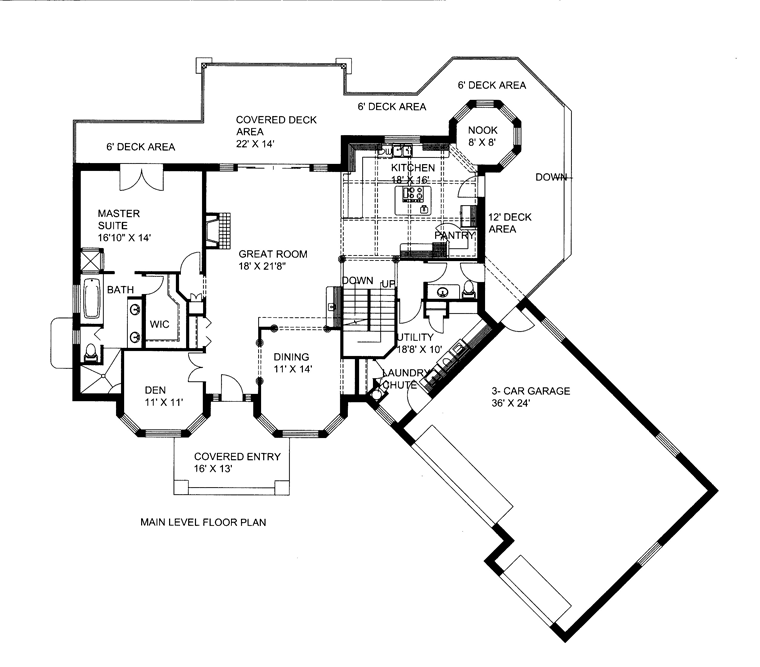 Contemporary Level One of Plan 85886