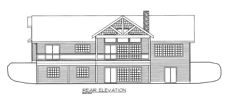  Rear Elevation of Plan 85891