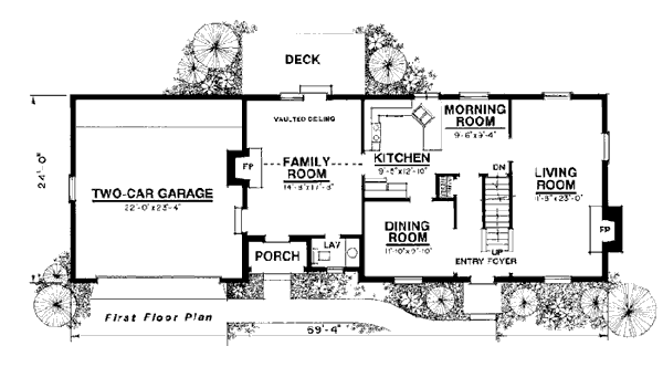 Colonial Southern Level One of Plan 86003