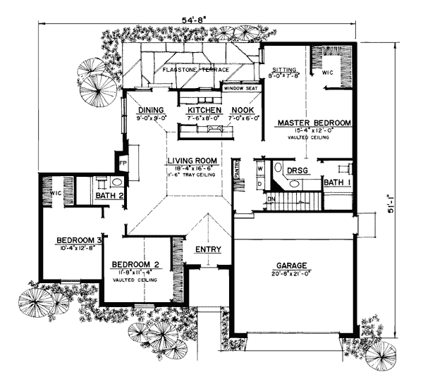 European One-Story Level One of Plan 86006