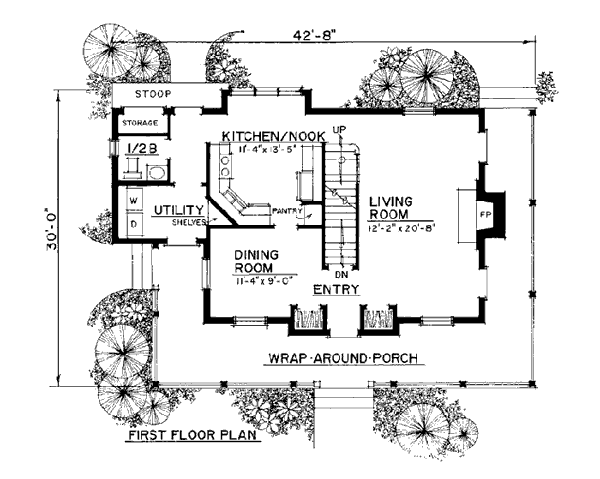 Country Farmhouse Southern Level One of Plan 86007