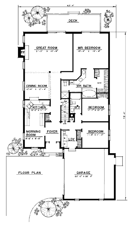 House Plan 86009 First Level Plan