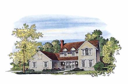 Country Farmhouse Elevation of Plan 86012