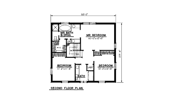 Colonial Southern Level Two of Plan 86015