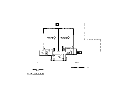 House Plan 86016 Second Level Plan