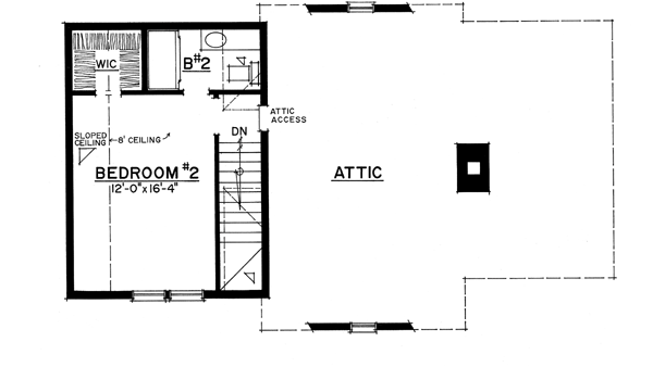 Bungalow Craftsman Tudor Level Two of Plan 86028