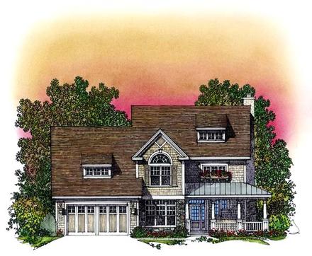 Country Traditional Elevation of Plan 86032
