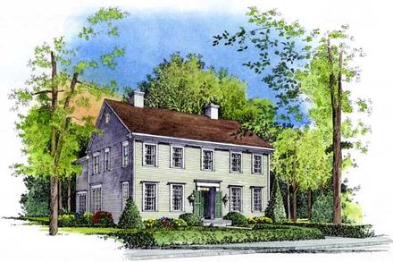 Colonial Elevation of Plan 86037