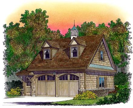 Cape Cod Cottage Craftsman Traditional Elevation of Plan 86040