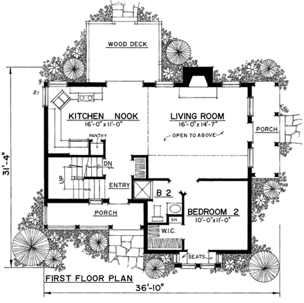 House Plan 86045 First Level Plan