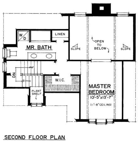 House Plan 86045 Second Level Plan