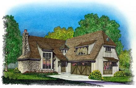 Tudor Elevation of Plan 86048