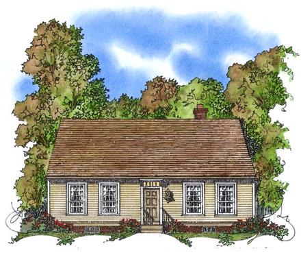 Colonial Elevation of Plan 86055