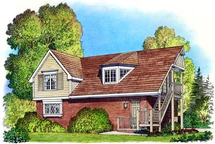 Cape Cod Coastal Colonial Country Traditional Elevation of Plan 86061