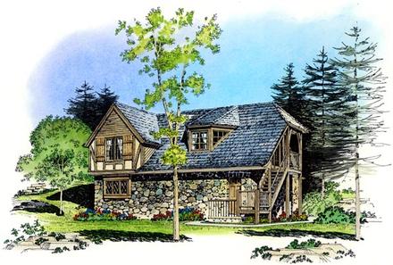 Cottage Country European Tudor Elevation of Plan 86062