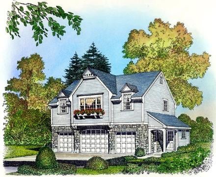 Cape Cod Colonial Country Traditional Elevation of Plan 86063