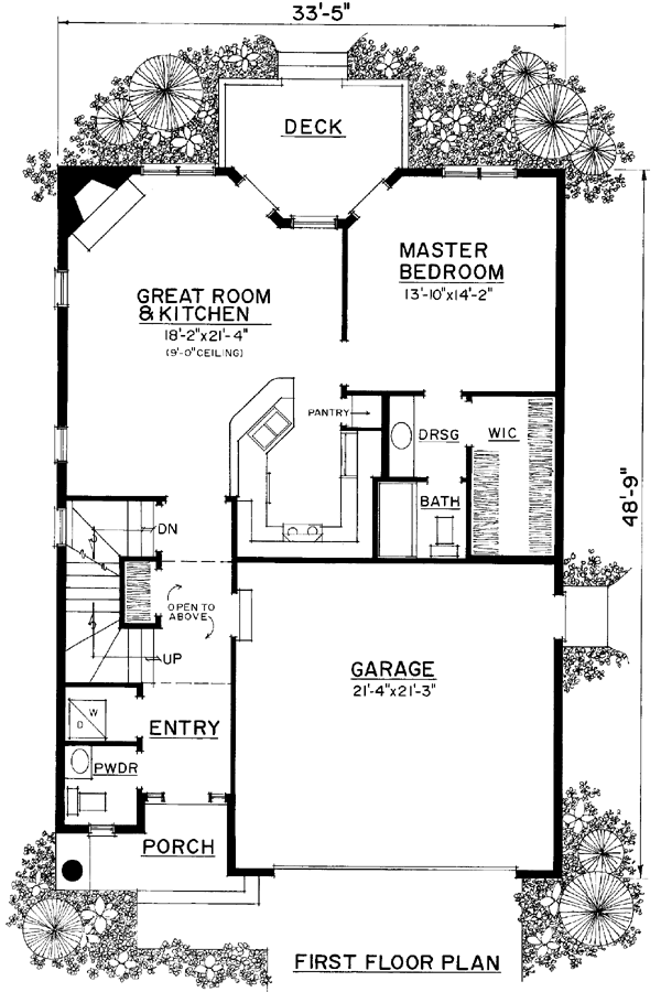 Bungalow Country Southwest Level One of Plan 86067