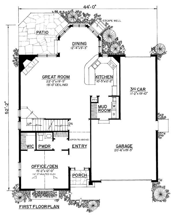 Cape Cod Colonial Country Farmhouse Level One of Plan 86071