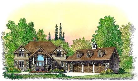 Bungalow Craftsman Elevation of Plan 86076